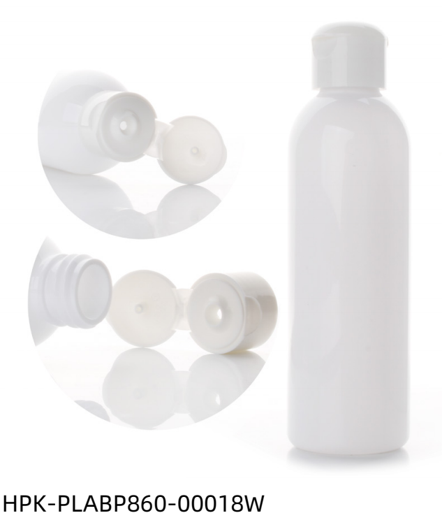 White Flip Top Cap Plastic Lotion Bottle